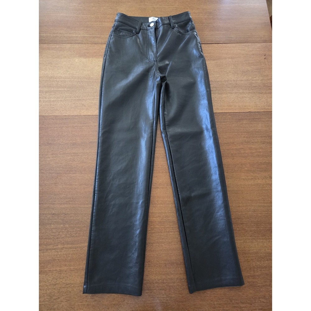 Wilfred Faux Leather Pants Women's‎ 0 Zip Up Highwaist